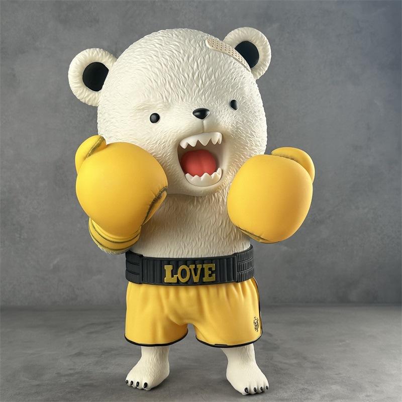 Large boxing babo bear yellow