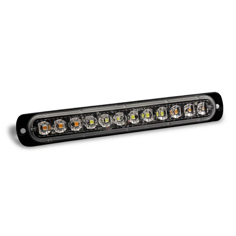 Luz de advertencia lateral LED alta a prueba de agua 012T, bombillas de advertencia de Flash estroboscópico para motocicleta y coche de una sola fila, lámpara de 12V y 24V