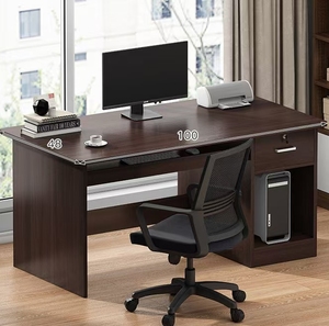 <strong>Simple</strong> Business <strong>Desk</strong> with Lock Desktop <strong>Computer</strong> <strong>Desk</strong>, Work <strong>Desk</strong> Multi-drawer Staff Workstation - Product Image 5