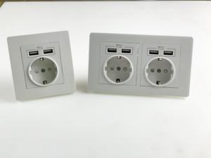 <strong>New</strong> Design Wall Socket Switch Power Outlet 16A Round Socket With 2 USB Charging - Product Image 5