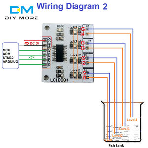 DC 5V 7-12MA 4 Digital Water Liquid Level Indicator Board Controller <strong>Sensor</strong> Switch Module for Fish tank Water Tower - Product Image 6