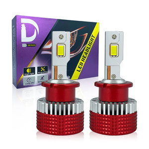 Yeni D serisi çift bakır borular Led far lambası 100W 14000LM beyaz araba Led far