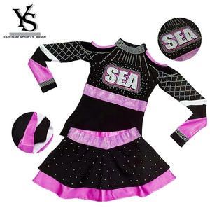 Özel tezahürat üniformalar kırmızı sevimli tezahürat üniformaları sparkle all star cheer üniforma çocuklar - Product Image 2