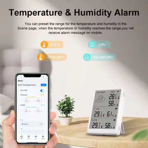 Tuya Neuer <span class=keywords><strong>WiFi</strong></span> Smart Temperatur-Feuchtigkeit monitor mit 2 Sensoren mit manueller T & H-Kalibrierung in Kühllager ung
