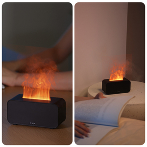 Kinscoterデスクトップ120mlファイヤーディフューザーエッセンシャルオイルミニ超音波加湿器家庭用フレームアロマディフューザー - Product Image 4