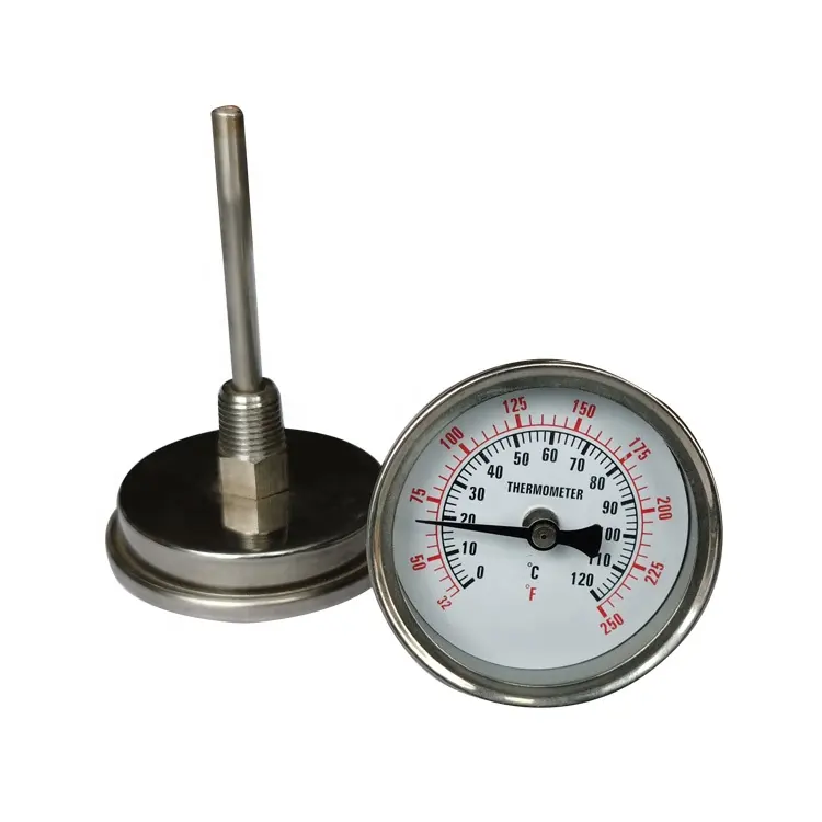 Indicatore di temperatura del termometro industriale bimetallico in acciaio inossidabile