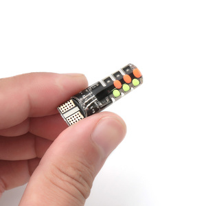 ไฟสโตรปแบบลิ่มสำหรับ168รถ COB 12SMD ไฟสโตรบในรถ194พร้อมรีโมทคอนโทรลหลอดไฟ LED สี RGB W5W T10