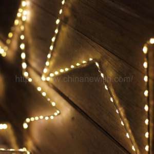 Newish-Cadena de alambre de cobre led con temporizador, funciona con pilas, 3 tamaños, forma de estrella, ráfaga de estrellas - Product Image 6