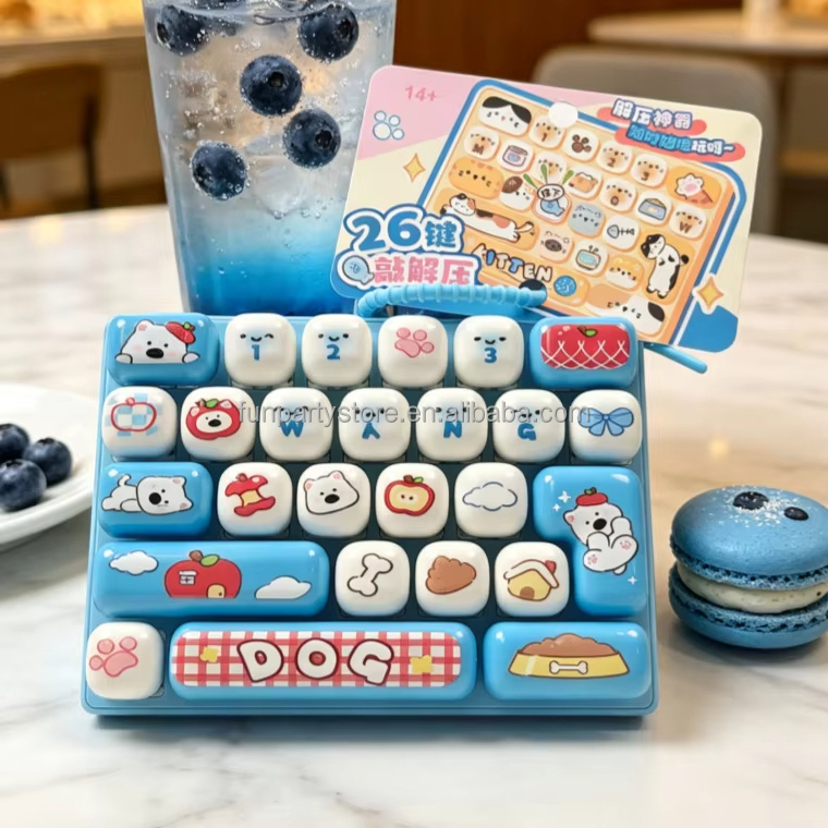 Clavier à thème animal-bleu
