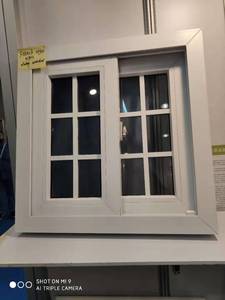 UPVC/PVC <strong>windows</strong> Thailand Hurricane Impact Sliding <strong>Window</strong> with Tinted Reflective Glass and Grill - Product Image 3