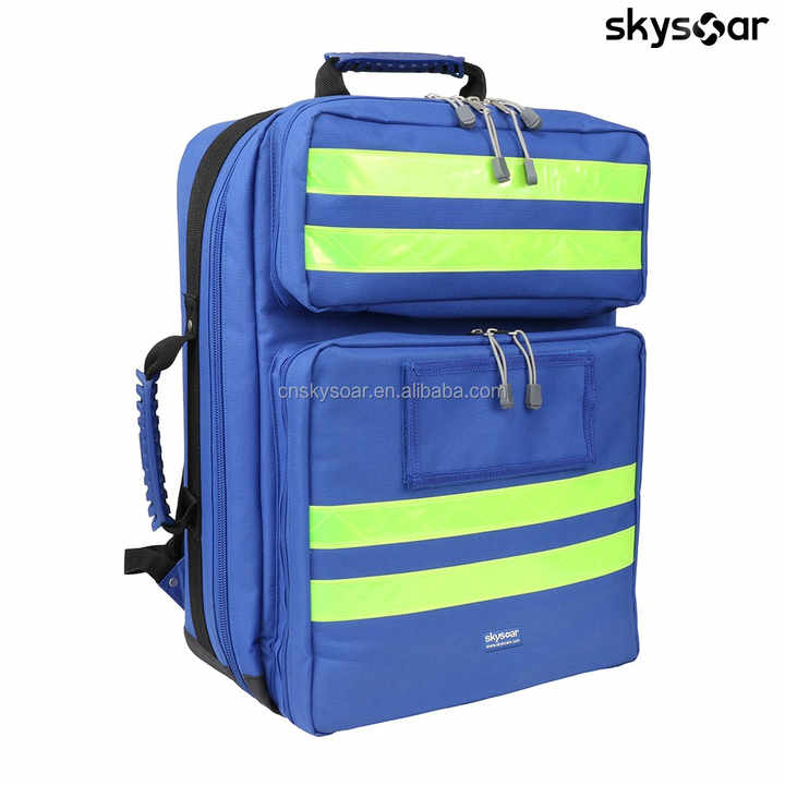 Saco de primeiros socorros médico profissional com design de bolsos múltiplos à prova d'água personalizado OEM Kit de resgate de emergência para primeiros socorros Trauma Bag