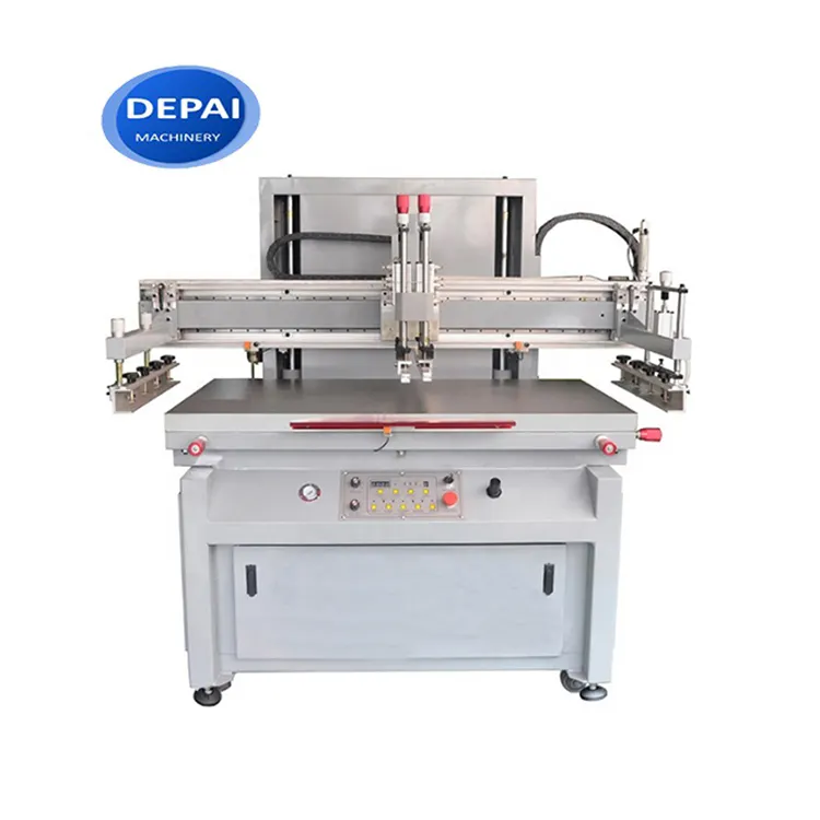 कारखाने के निर्माण सबसे लोकप्रिय इस्तेमाल कपड़े स्क्रीन प्रिंटर फ्लैट बिस्तर स्क्रीन प्रिंटिंग मशीन