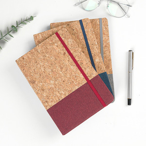 Custom Logo A3 Cork Stitching <strong>Notebook</strong> 100 Sheets Wheat Straw Environmentally Friendly PU Cloth Embedded Pen Slot Cross-Border - Product Image 2
