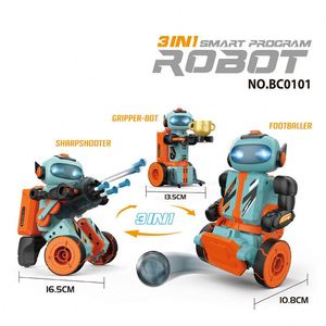 Robot trasformabile modello elettrico 2.4G robot di programmazione con controllo remoto tre in uno stelo