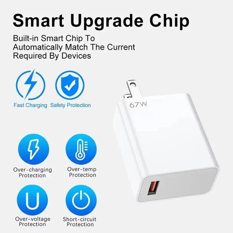 White 67W charger