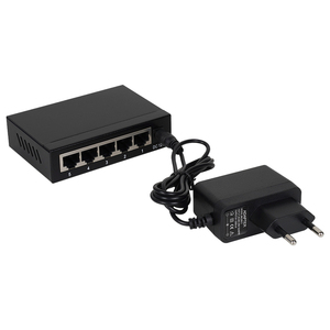 VCOM Metall gehäuse Ethernet Switch 100M Network Switcher 5Port für Office Computer Internet