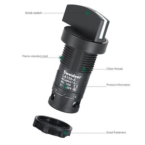 Hot Selling 22mm Self-<strong>Reset</strong> 3 Poles Rotary <strong>Switch</strong> with Key 2 Gear Power Knob <strong>Push</strong> <strong>Button</strong> <strong>Switches</strong> for Equipment