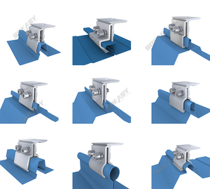 Çatı üzerinde GÜNEŞ PANELI montaj çatı üst metal yapı braketi kelepçe - Product Image 3