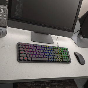 New Arrival 2.4GHz Wireless Split <strong>Keyboard</strong> 86 Colorful Membrane USB Typewriter Keys for <strong>Computer</strong> &amp; Laptop Office <strong>Use</strong>