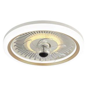 现代智能吊扇带灯360度摇头旋转遥控发光二极管家用吊扇灯 - Product Image 1