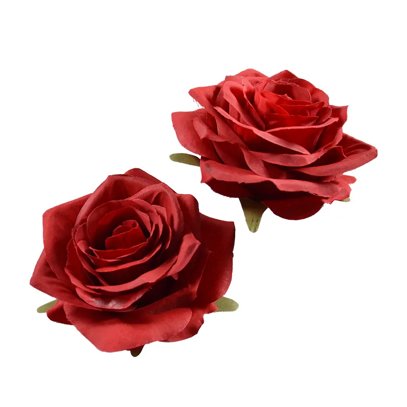 Venda quente Seda Artificial Francês Rosa Flor Cabeça Champanhe Carne Rosa Rosas Para Bolo DIY Mesa Centerpieces Presentes Decorações