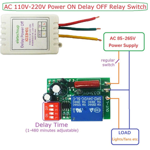 1-480Min Timer regolabile scollo Delay Controller AC 110V 220V Power-ON Delay OFF relè interruttore AC 220V 7A tensione di uscita