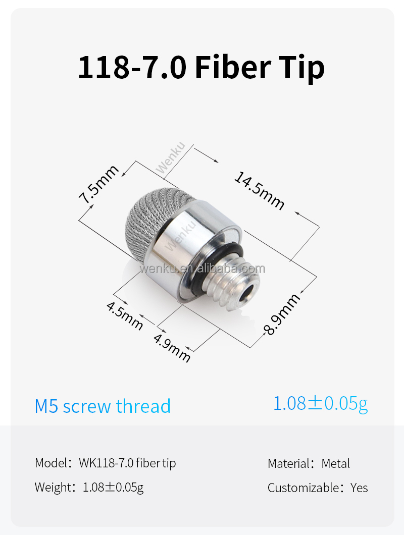 118-7.0 Fiber Tip-Silver