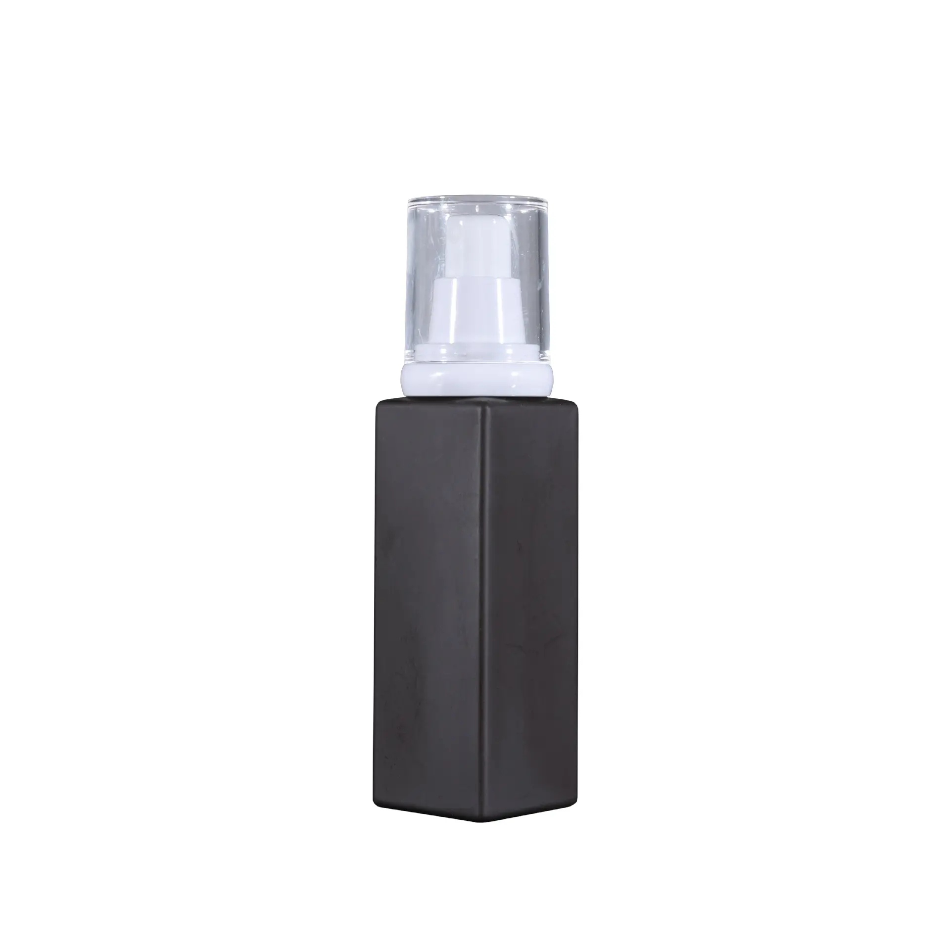 Stoktan çok sayıda ücretsiz numune 50ml 100ml PE kare plastik ince sis boş kozmetik ambalaj sprey şişesi