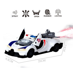 1:24 ölçekli Mini araç modeli 27mhz RC polis spor yarış araba su sprey ve ışık ile, açık kapılar - Product Image 2