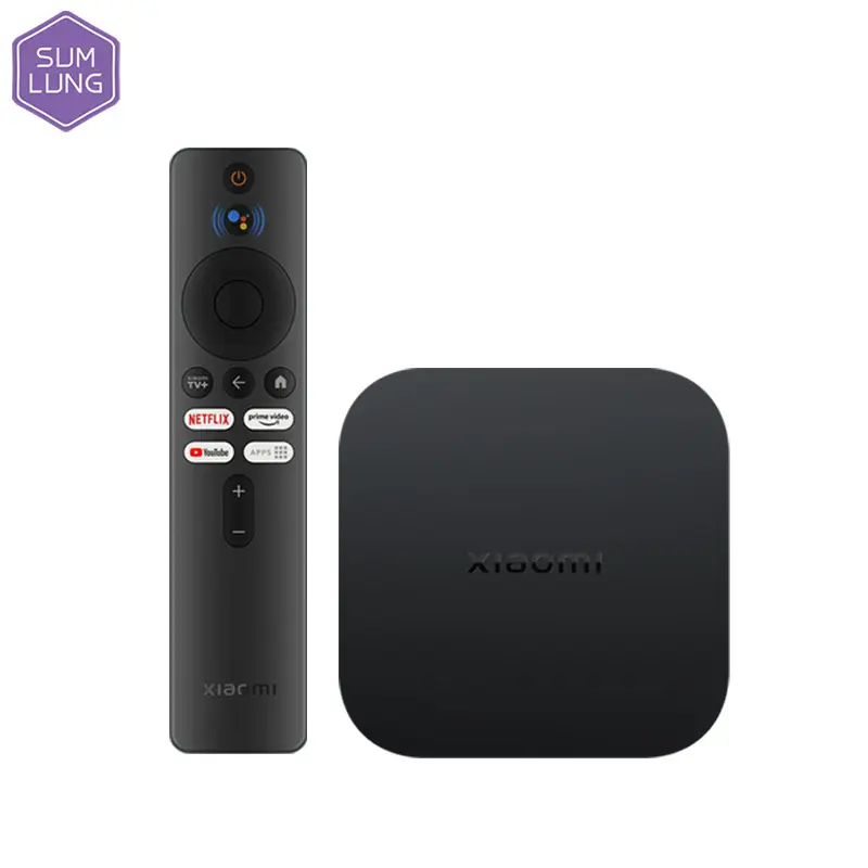 Versi Global Xiaomi TV Box S(2nd Gen) 4K Ultra HD 2G 8G WiFi BT5.2 Google TV Cast Smart kotak TV pemutar Media