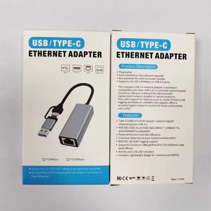 <strong>2</strong>-in-1 USB C/USB 3.0 to RJ45 1000Mbps Gigabit Ethernet LAN <strong>Network</strong> Adapter For Notebook PC USB Ethernet Adapter for Laptop Wired - Product Image 4