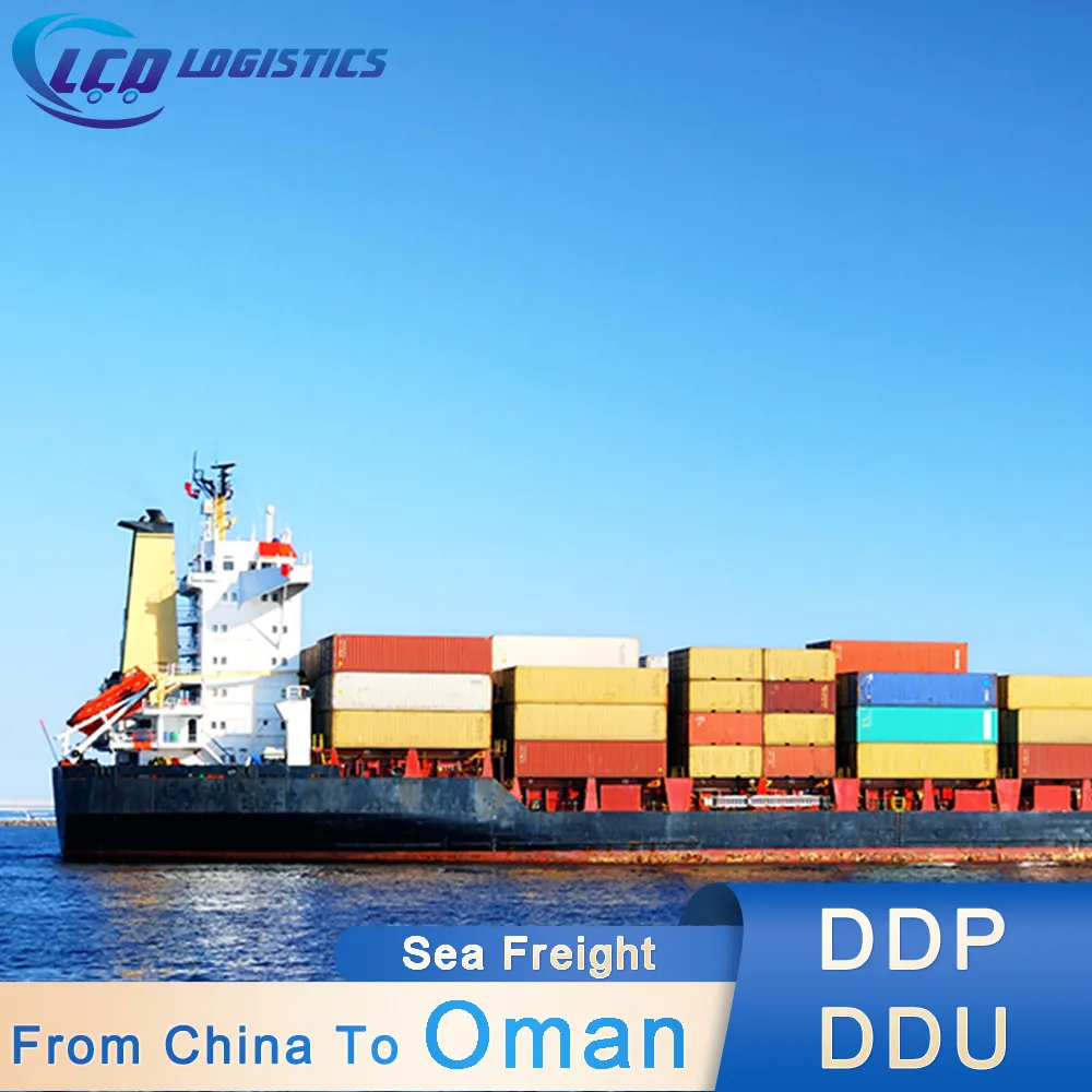 Transitaire de fret maritime de Yiwu Chine à Muscat Oman par mer porte à porte ddp agent de frais de port
