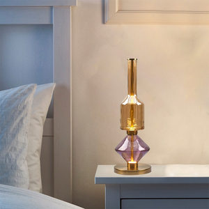 Phong Cách Bắc Âu Đèn Bàn Kính Với Cảm Ứng Hiện Đại Ánh Sáng Sáng Tạo Sau Hiện Đại Thiết Kế Retro Sang Trọng Xách Tay Cho Đọc Sách Kim Loại Bóng Râm - Product Image 3