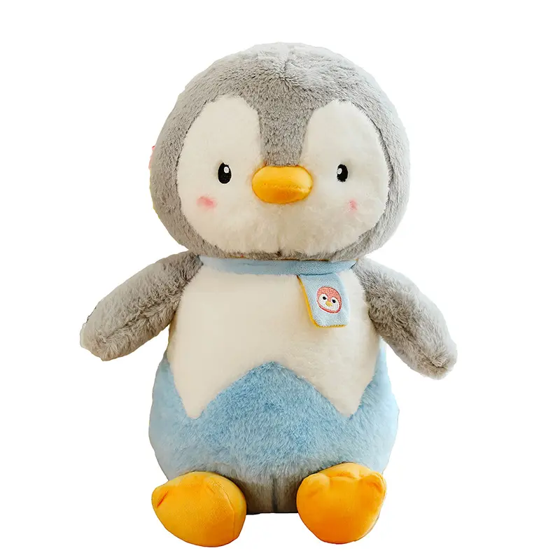 Custom logo toy wholesale love the latest stuffed cute fat penguin plush toy cartoon animal doll eggshell penguin plush