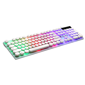 Punk RGB Backlit Optical Tracking USB Wired Gaming <strong>Keyboard</strong> <strong>Mouse</strong> Set Punk Style <strong>Computer</strong> <strong>Keyboard</strong> for <strong>Desktop</strong> Light - Product Image 4