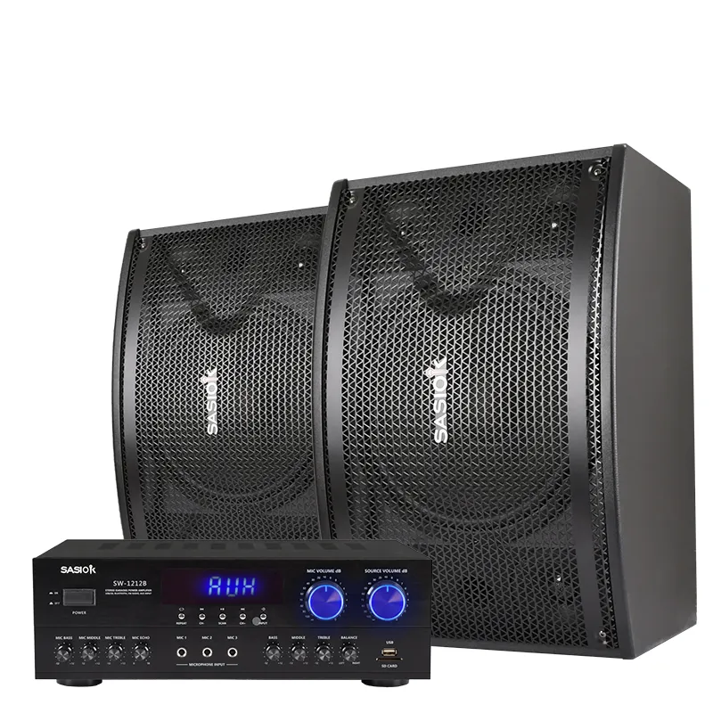 Família home stereo set alto-falantes 12 polegadas música studio equipamento conjunto completo televisão home audio vídeo & acessórios