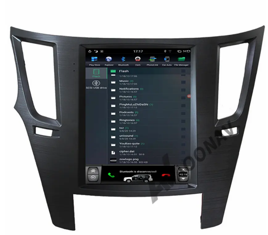 Android Rádio Gravador Stereo Car Multimedia Player Para Subaru Legacy Outback 2009 2010 -2014 Unidade de Cabeça PX6 Tesla GPS Navi