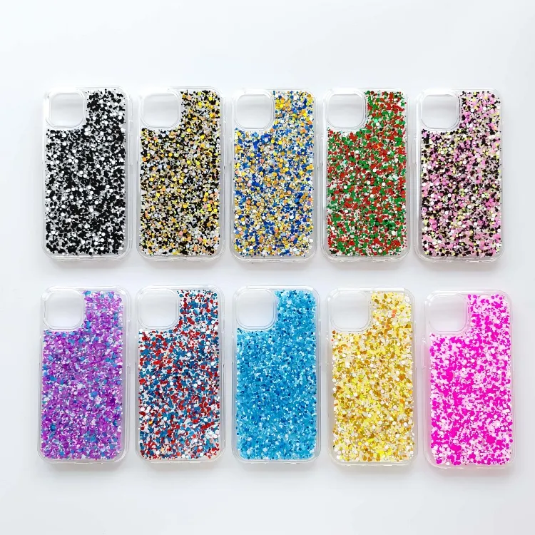 Tianchi hai-in-one Sequins thả keo điện thoại di động trường hợp đối với iPhone Đối với Samsung Đối với Xiaomi