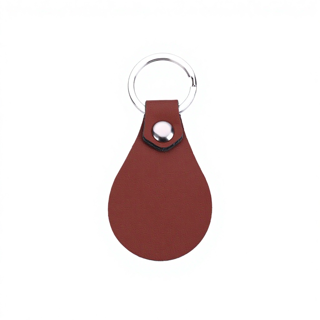 pu leather keychain -brown