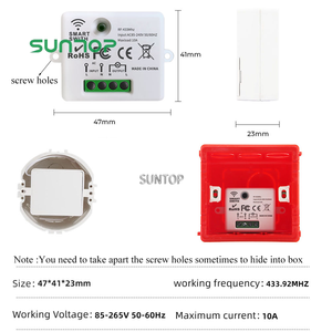 433MHz AC 110V 220V interruttore della luce telecomando senza fili 10A modulo ricevitore per lampadina LED - Product Image 6