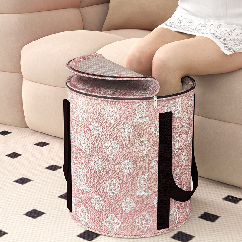 Seau de bain de pieds rose haut en PU
