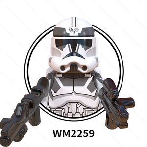 WM6128, juegos educativos de bloques de construcción DIY, figuras de guerra espacial, soldado clon Wolfpack, Capitán, lobos, Comandante, juguetes para niños de plástico - Product Image 2