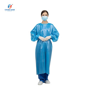 CrownName protección impermeable PPE vestidos manga larga CPE vestido