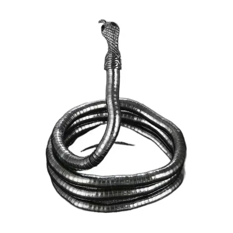 Collana a forma di serpente con personalità a forma di serpente a forma di serpente a forma di terra scura con bocca fresca modello casual esagerato colletto europeo e in lega n