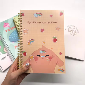 Precio de fábrica impreso Linda cubierta pegatina cuaderno colección pegatina álbum ecológico reutilizable libro de pegatinas para niños - Product Image 4