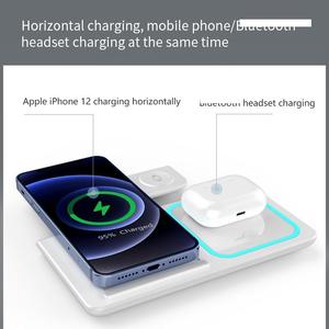 Multifunctional 15w 3 in <strong>One</strong> Wireless <strong>Charger</strong> Led Fast Charging Stand Dock for iphone and Android - Product Image 5