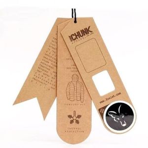 Custom <strong>Printing</strong> logo <strong>Round</strong> Paper <strong>hang</strong> Tags Rectangle Kraft Paper Hangtag Clothing Swing Tag with <strong>String</strong> Hemp Rope and Safety Pin - Product Image 4