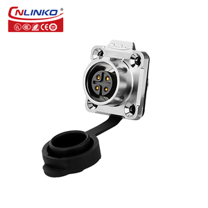CNLINKO M16 <strong>10A</strong> DC AC Power Supply Cables Connector Waterproof IP68 4 Pin Metal and Plastic Connector LED Lighting Plug <strong>Socket</strong> - Product Image 2
