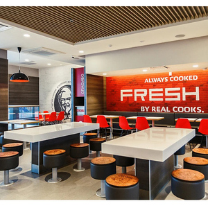 Tùy chỉnh Starbucks KFC McDonald của thức ăn nhanh bàn tiếp tân Hiện Đại Trắng đồ nội thất bằng đá dịch vụ Countertop - Product Image 3
