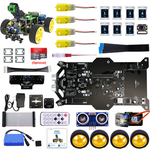 Yahboom-Robot inteligente Raspbot para coche, dispositivo con cámara FPV para Raspberry Pi 4B